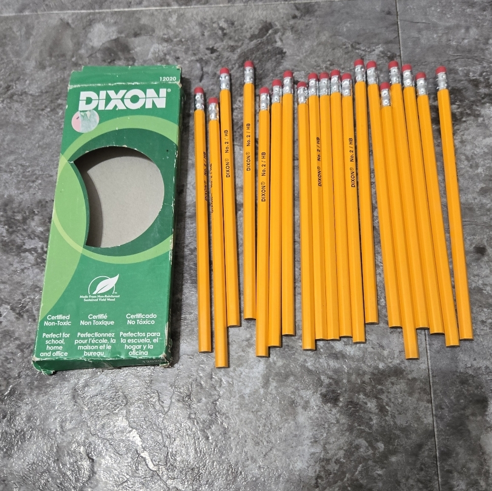 DIXON #2 Pencils Wood Cased Eraser Non Toxic Mising 1 Pencil